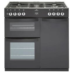 New World Vision 90G 90cm Gas Range Cooker in Black 444443602